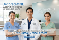Custom Embroidered Scrubs and Lab Coats for Wellington Medical Offices Custom Embroidered Scrubs and Lab Coats for Wellington Medical Offices