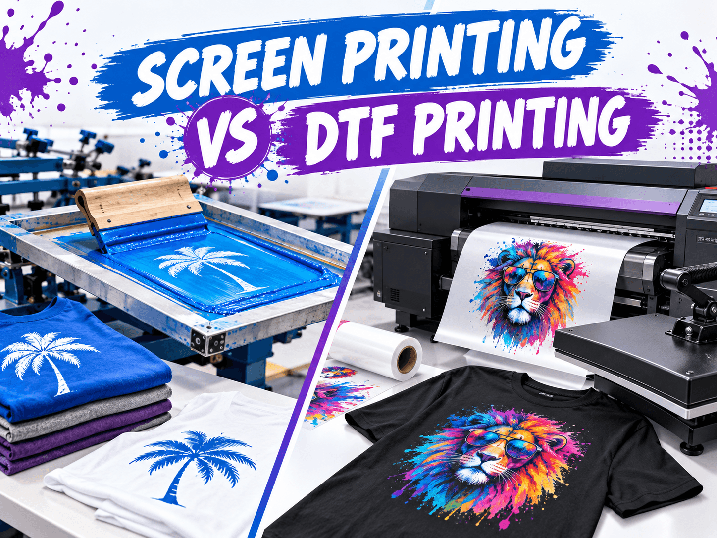 Screen Printing VS DTF Printing
