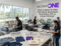 What Is Better for West Palm Beach Businesses: Embroidery, DTF, or Screen Printing? What Is Better for West Palm Beach Businesses: Embroidery, DTF, or Screen Printing?