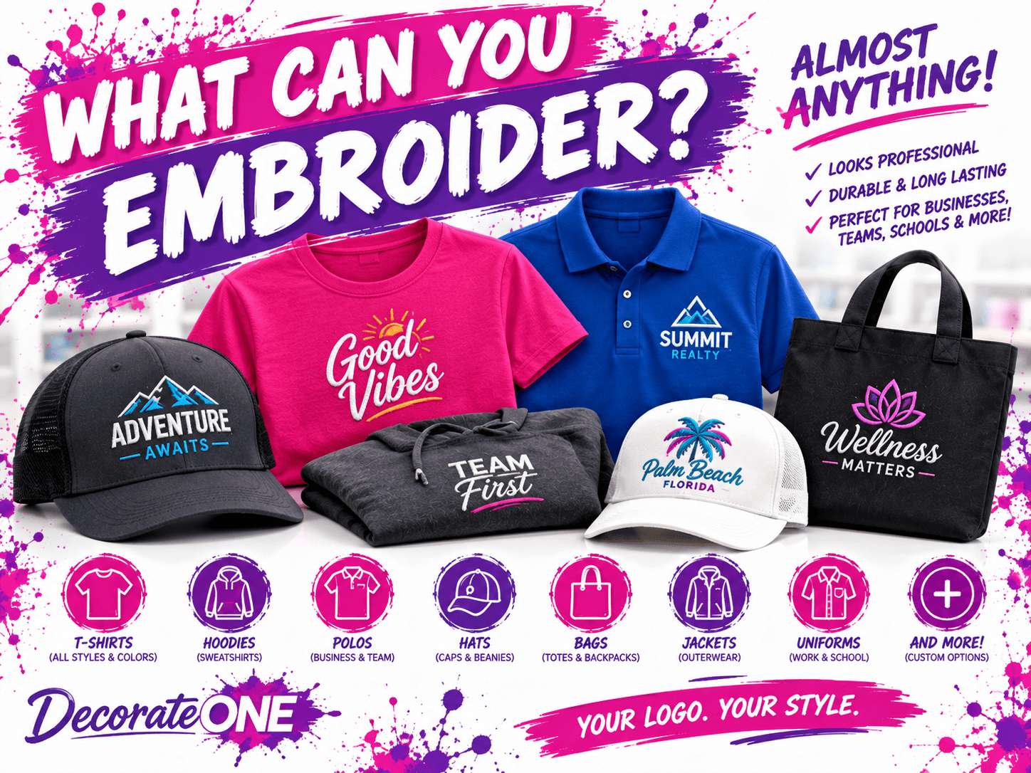 What can you embroider