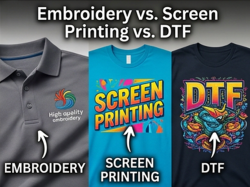 Embroidery vs. Screen Printing vs. DTF: What Should a Boynton Beach Business Choose? Embroidery vs. Screen Printing vs. DTF: What Should a Boynton Beach Business Choose?